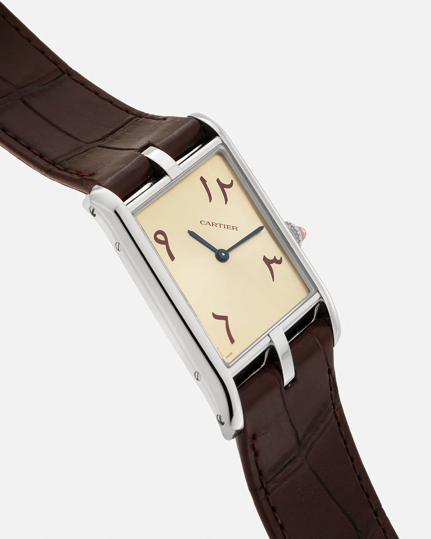 Cartier Tank Asymmetric/Asymetrique NSO Arabic Numerals Platinum