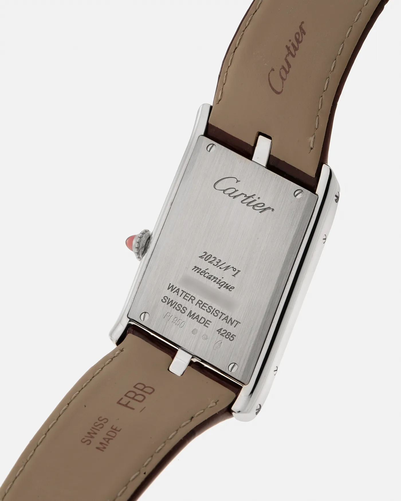 Cartier Tank Asymmetric/Asymetrique NSO Arabic Numerals Platinum