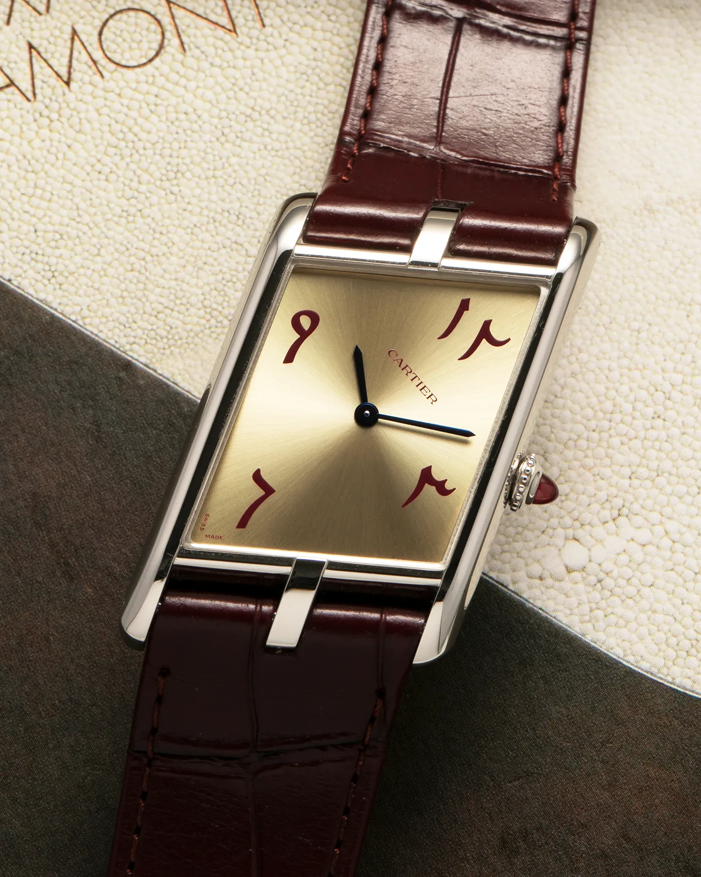 Cartier Tank Asymmetric/Asymetrique NSO Arabic Numerals Platinum