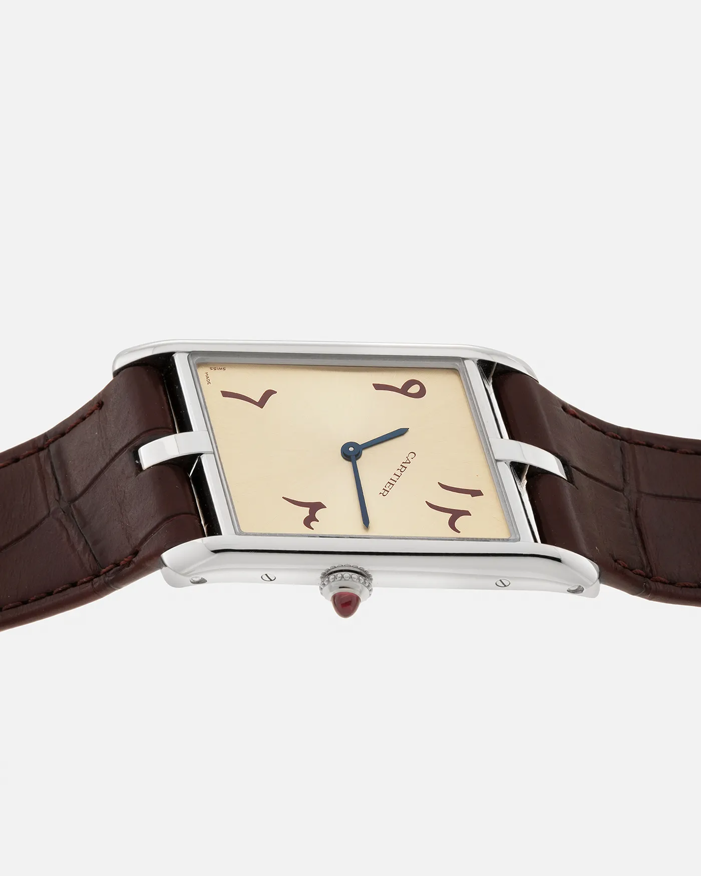 Cartier Tank Asymmetric/Asymetrique NSO Arabic Numerals Platinum