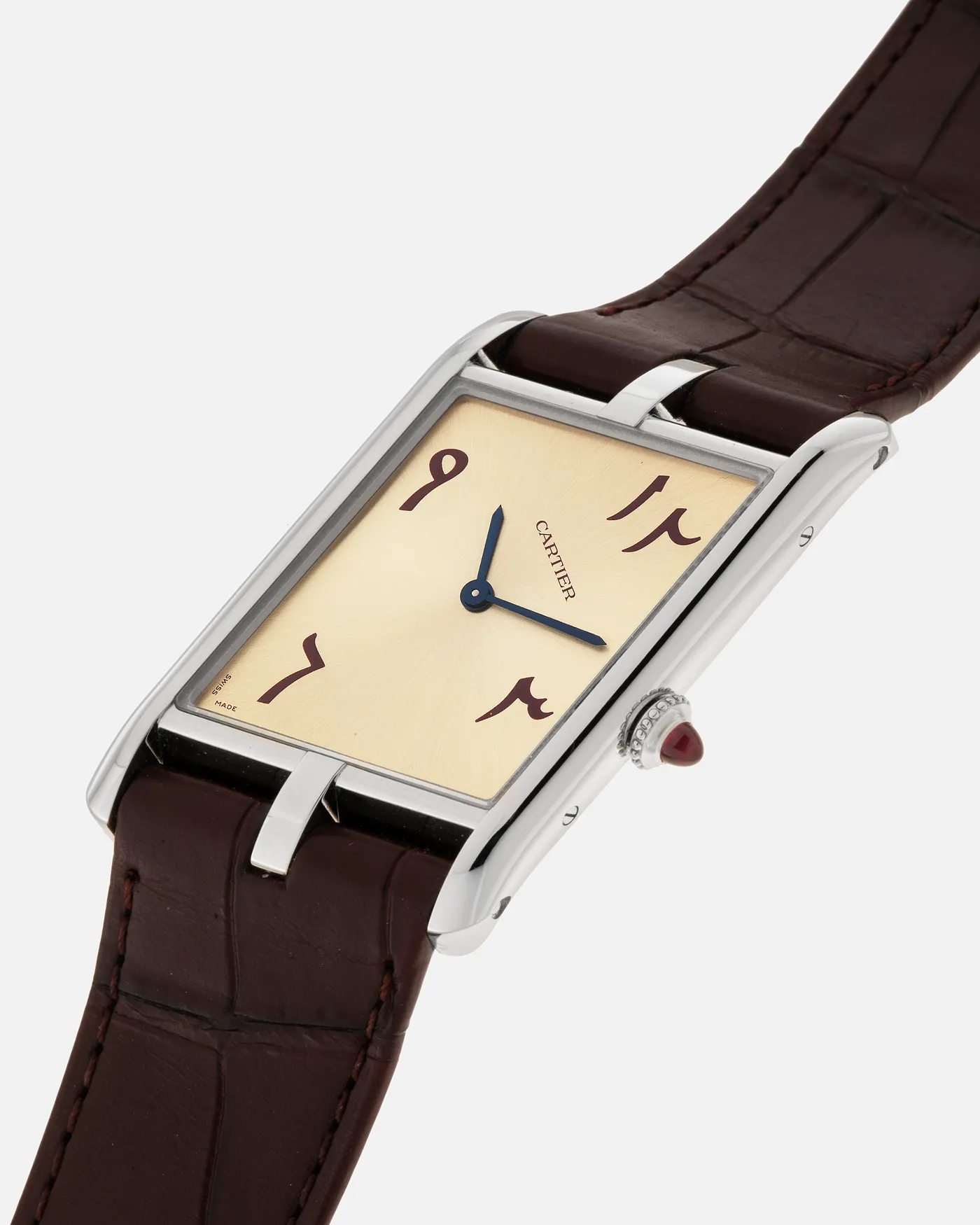 Cartier Tank Asymmetric/Asymetrique NSO Arabic Numerals Platinum