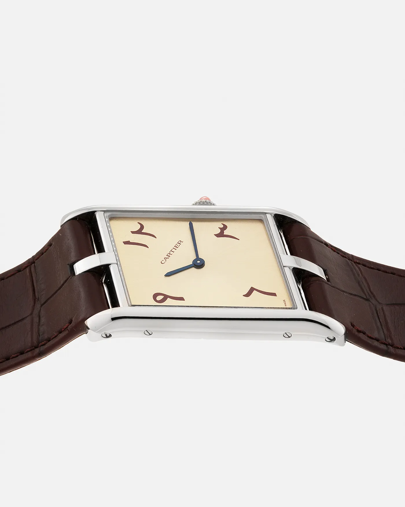 Cartier Tank Asymmetric/Asymetrique NSO Arabic Numerals Platinum