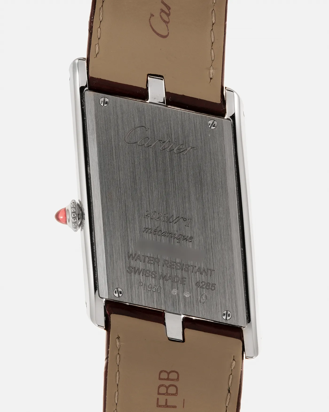 Cartier Tank Asymmetric/Asymetrique NSO Arabic Numerals Platinum