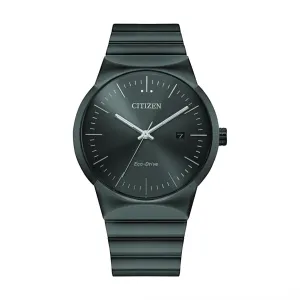 Citizen Watch with 40MM Round Dial and Gunmetal Stainless Steel Bracelet. BM7587-52H