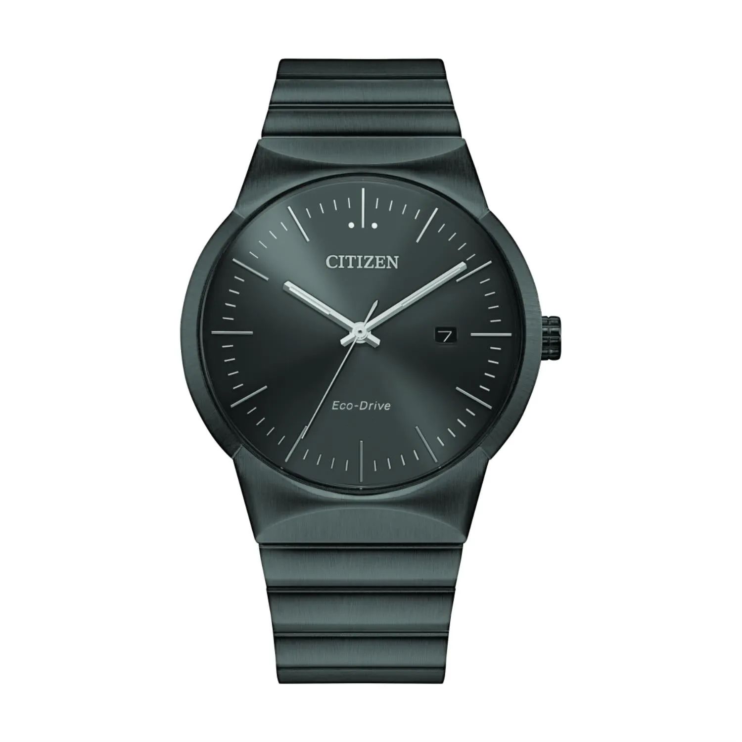 Citizen Watch with 40MM Round Dial and Gunmetal Stainless Steel Bracelet. BM7587-52H