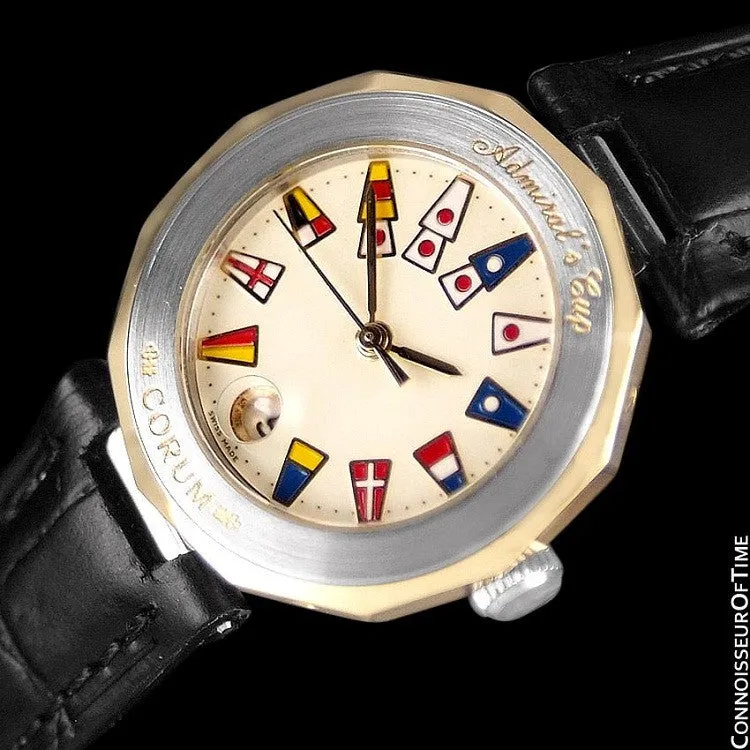 Corum Admiral's Cup Ladies Nautical Watch - Solid 18K Gold & Stainless Steel