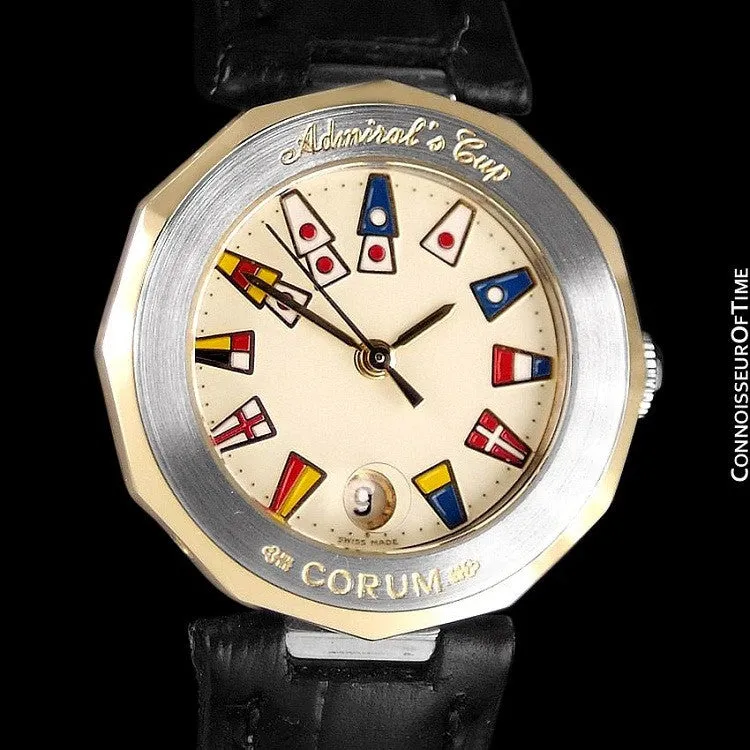 Corum Admiral's Cup Ladies Nautical Watch - Solid 18K Gold & Stainless Steel