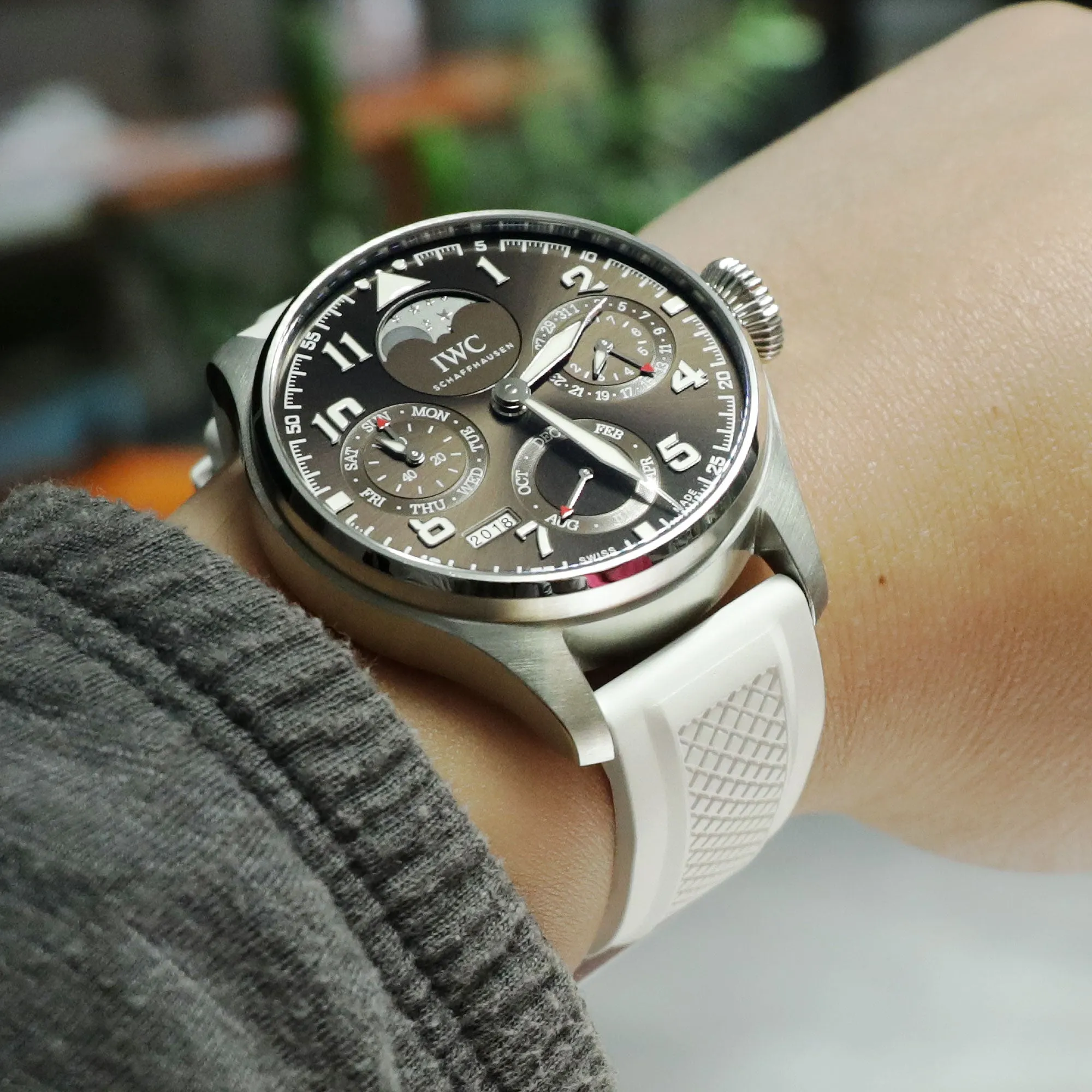 Crisscross White FKM Quick Release Rubber Strap, 20mm or 22mm