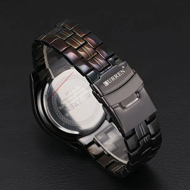 Curren Luxury Brand Stainless Steel Strap Analog Date Men's Quartz Watch Casual Watch Men Wristwatch