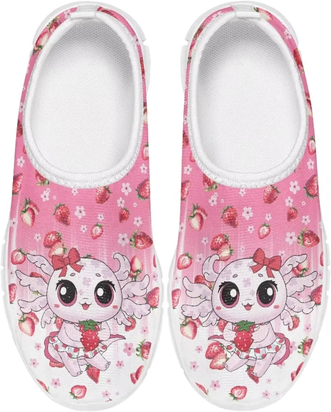 Doojoayie Axolotl Shoes for Girls Gym Shoes Slip On Shoes for Child Back to School Casual
