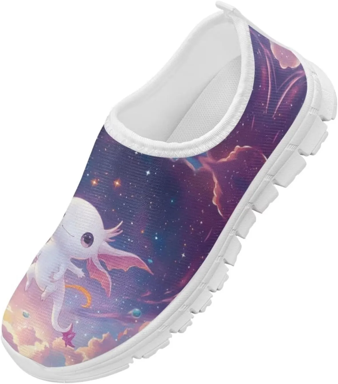 Doojoayie Axolotl Shoes for Girls Gym Shoes Slip On Shoes for Child Back to School Casual