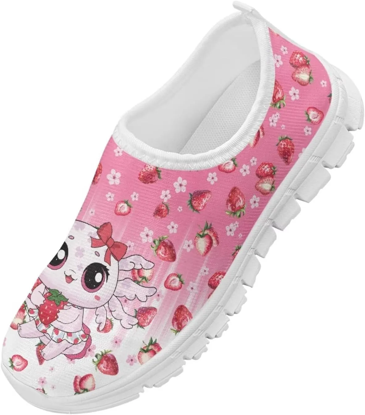 Doojoayie Axolotl Shoes for Girls Gym Shoes Slip On Shoes for Child Back to School Casual