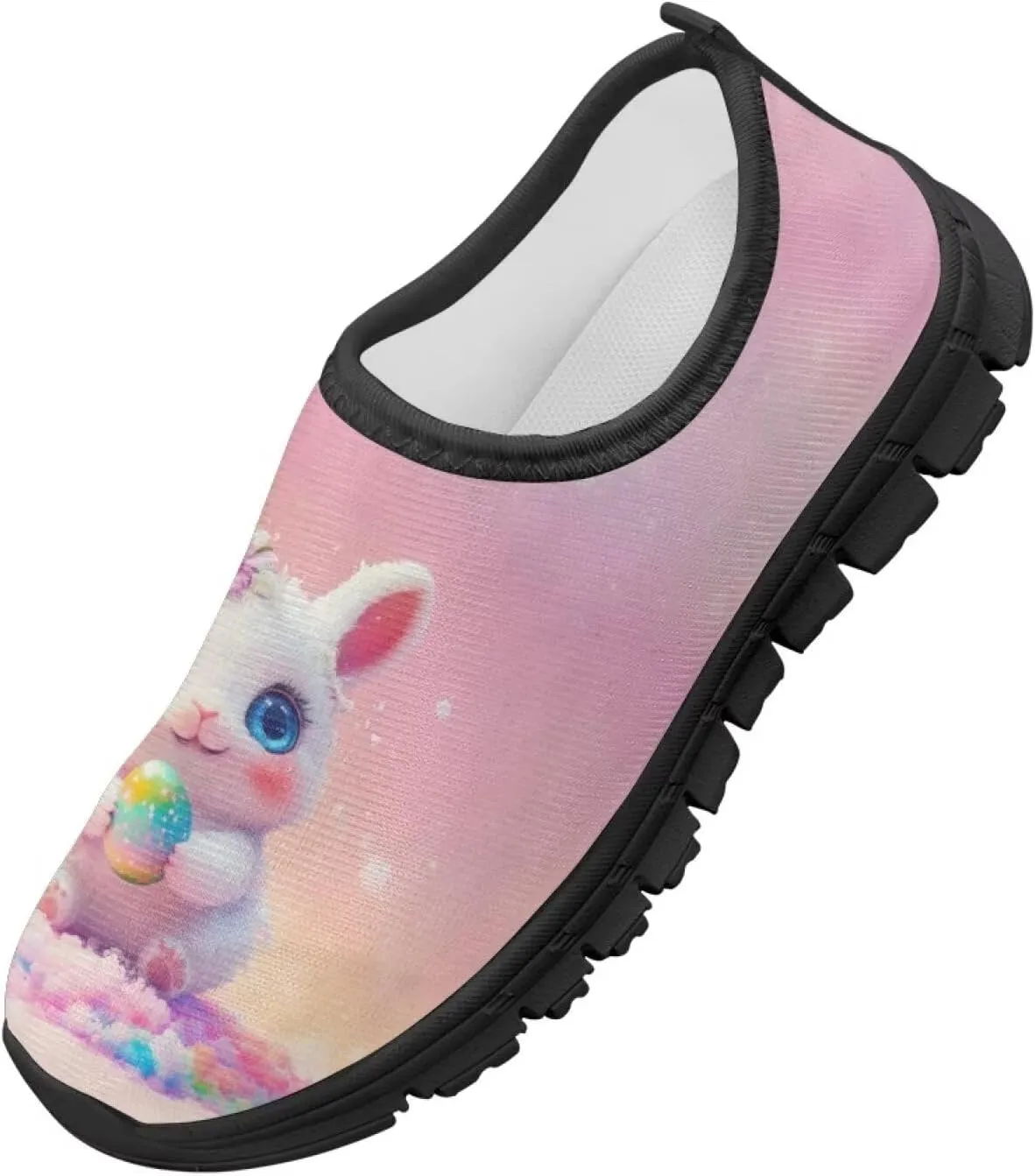 Doojoayie Easter Shoes for Girls Slip On Tennis Shoes Holiday Party Footwear