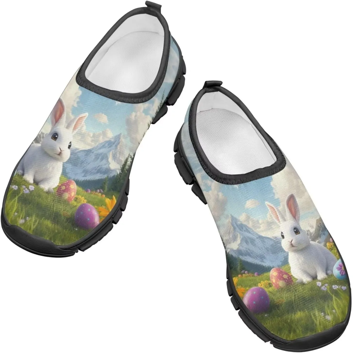 Doojoayie Easter Shoes for Girls Slip On Tennis Shoes Holiday Party Footwear