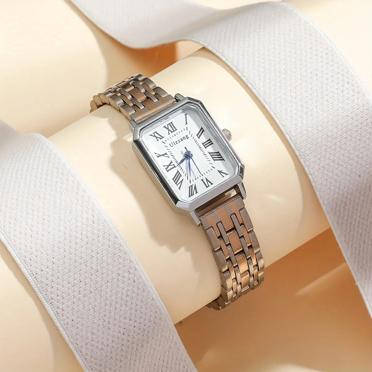 Elegant Steel Belt Square Quartz Watch