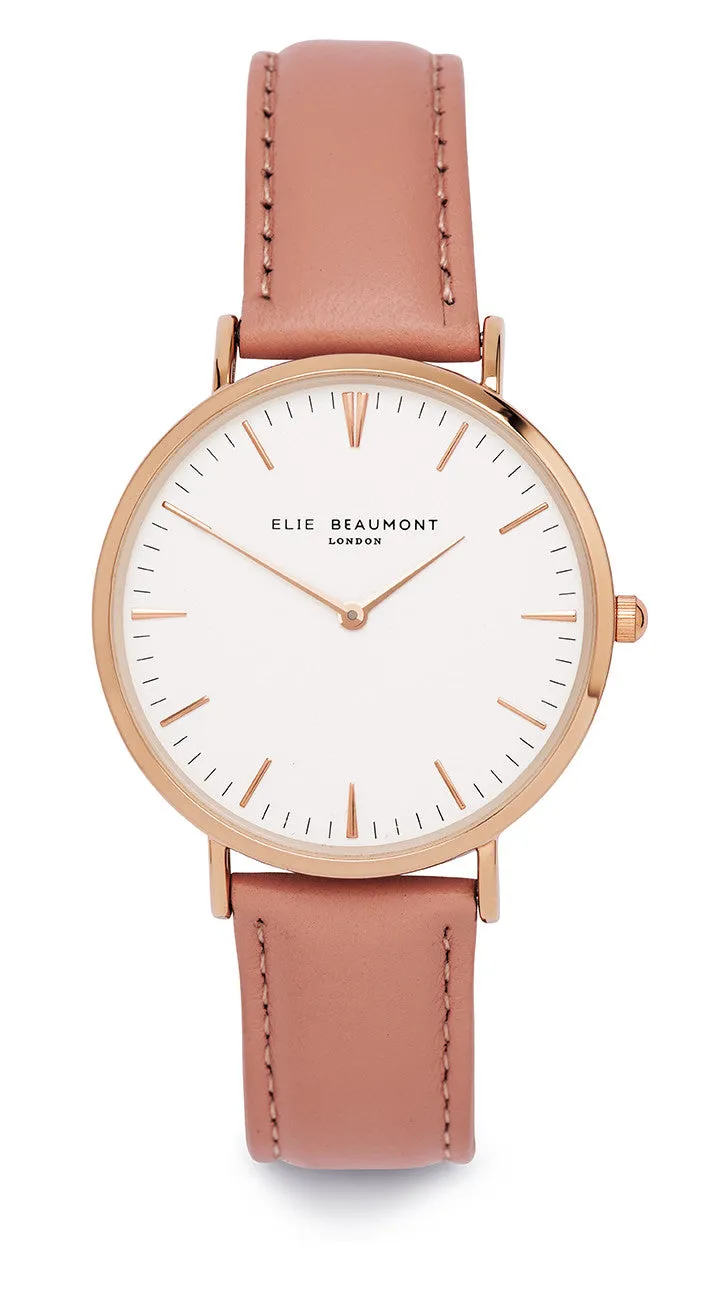 Elie Beaumont Oxford Large Ladies Watch - Black on Mustard
