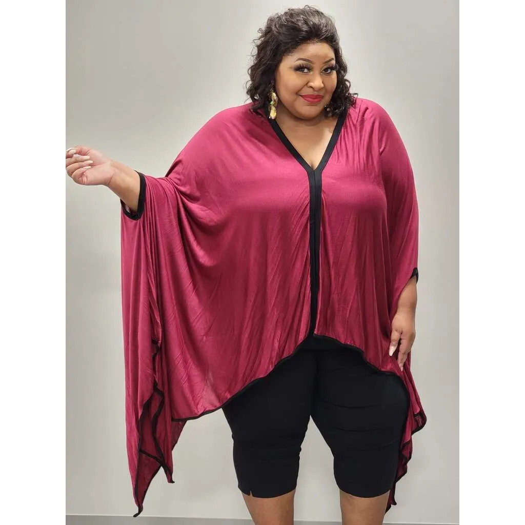 Fine As Wine Plus Size Top Poncho