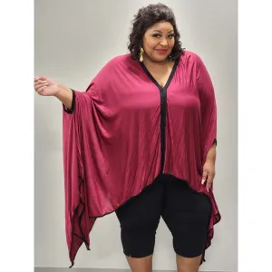 Fine As Wine Plus Size Top Poncho