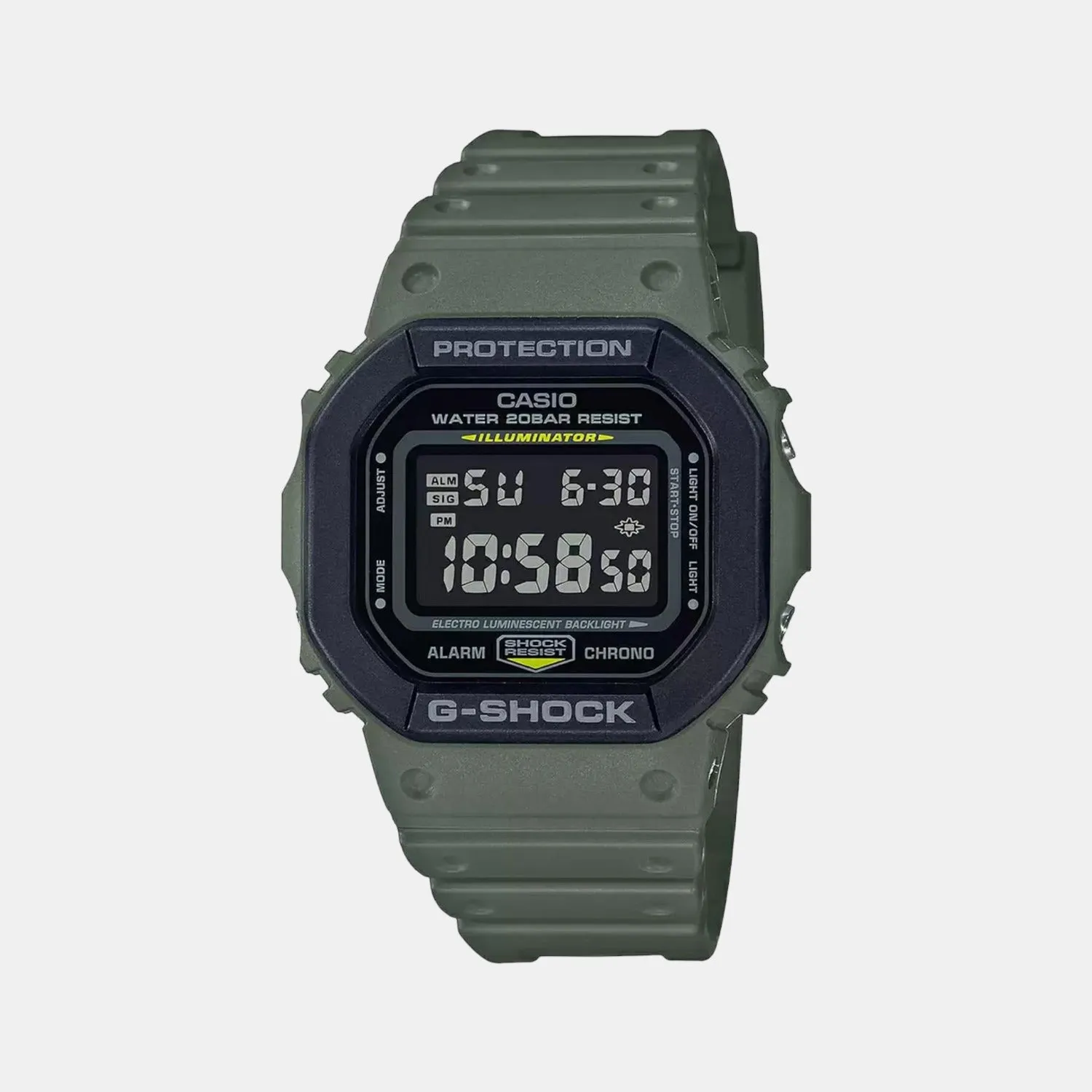 G-Shock Men's Green Digital Resin Watch G1015 - DW-5610SU-3DR