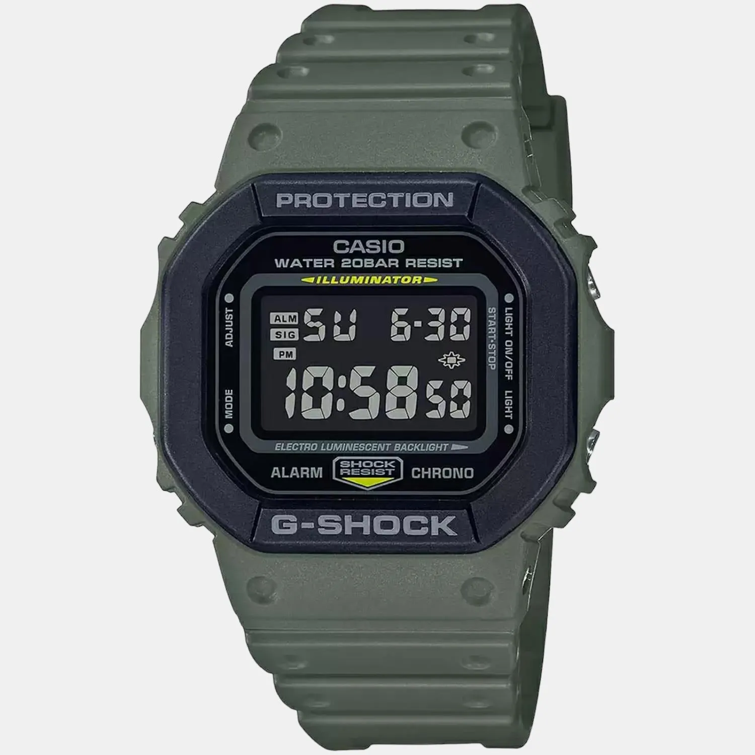 G-Shock Men's Green Digital Resin Watch G1015 - DW-5610SU-3DR