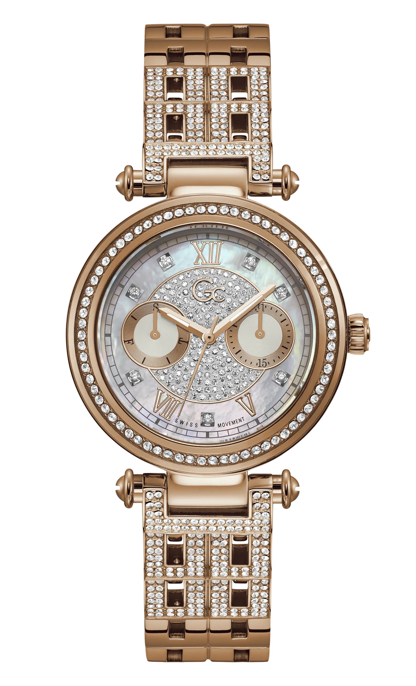 GC White Dial Quartz Day & Date Women Watch - Y78004L1MF