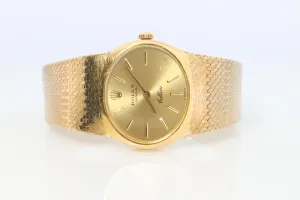 Genuine 18k Rolex Watch. ROLEX Cellini 3802 Mechanical Windup. Milanese bracelet