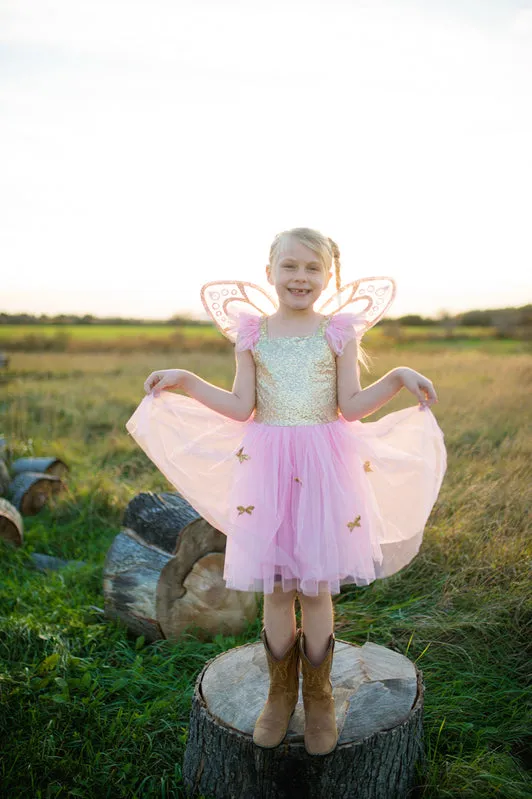Gold Sequins Butterfly Dress and Wings | Size 5-7