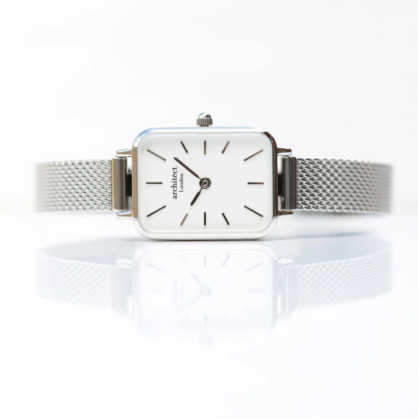 Handwriting Engraved Watch In Cloud Silver