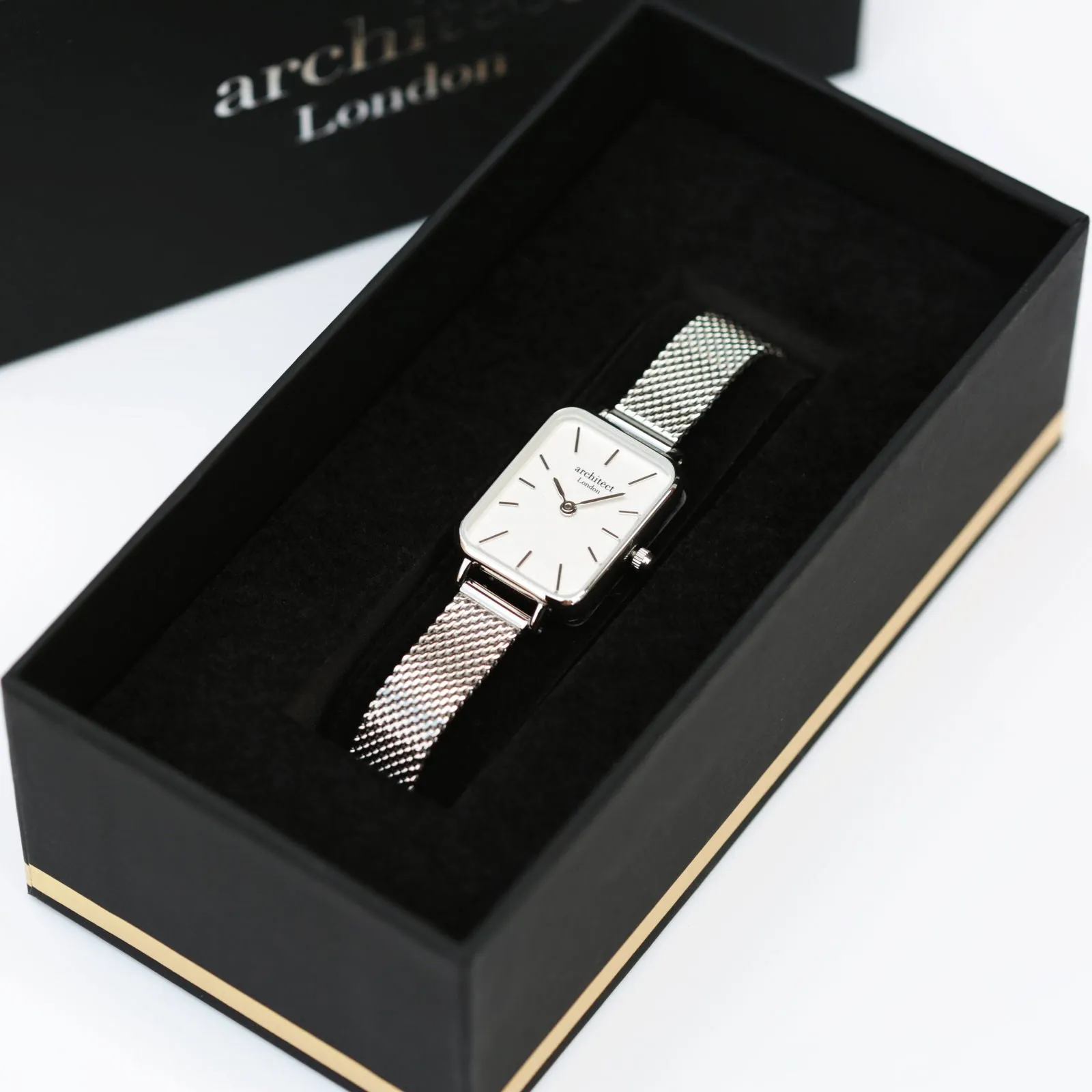 Handwriting Engraved Watch In Cloud Silver