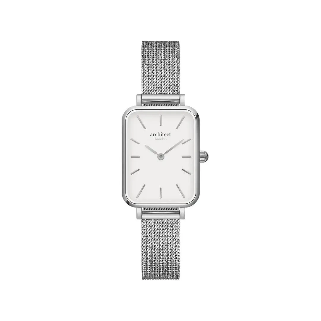 Handwriting Engraved Watch In Cloud Silver