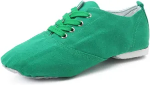 HIPPOSEUS Canvas Lace up Jazz Shoes Modern Dance Practice Shoes Lightweight for Women and Men