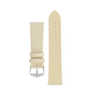 Hirsch TORONTO Fine-Grained Leather Watch Strap in BEIGE