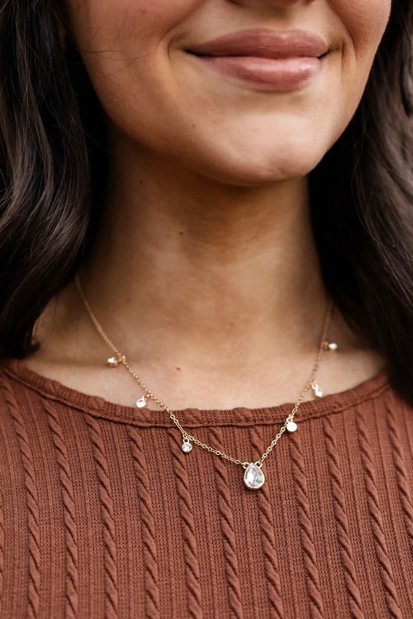 It’s Crystal Clear Necklace - Gold