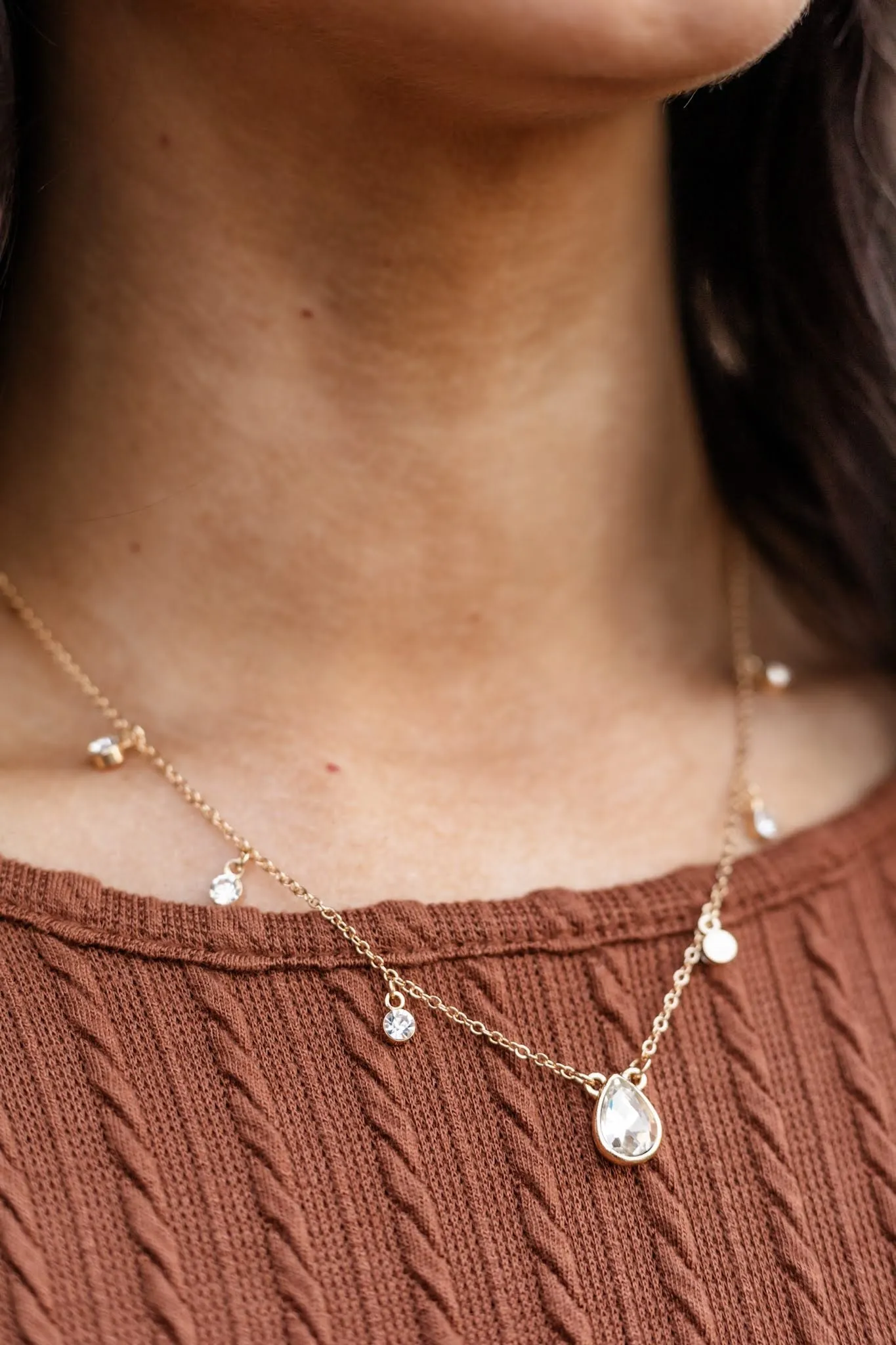 It’s Crystal Clear Necklace - Gold