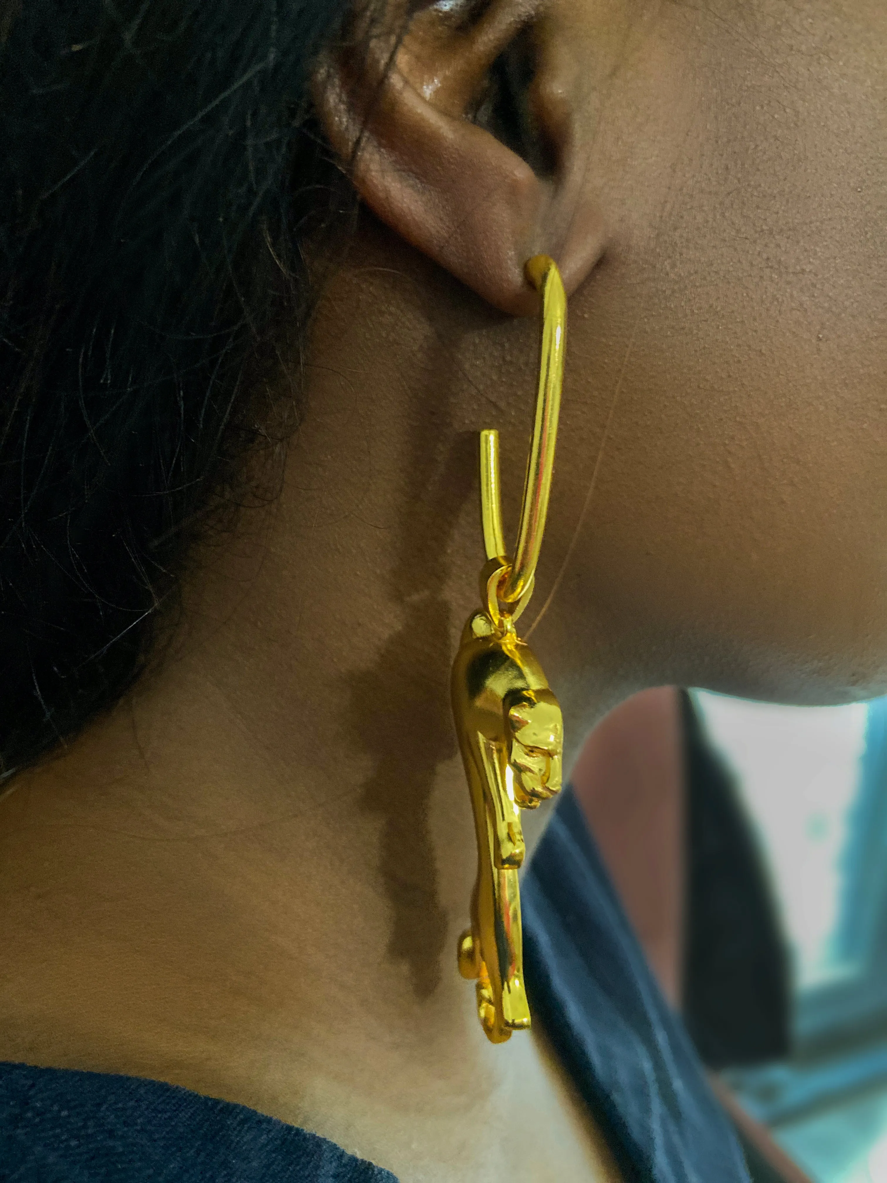 Ivie Leopard Hoop Earrings