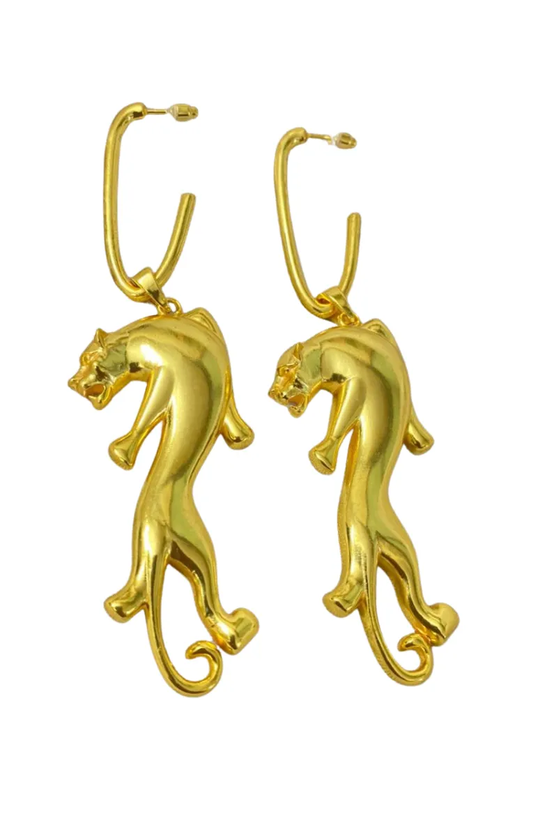 Ivie Leopard Hoop Earrings
