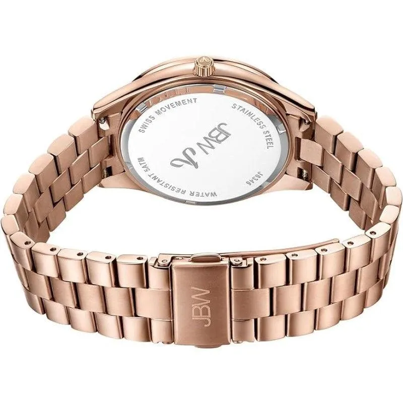 JBW Cristal 0.12 ctw Diamond 18k Rose Gold-Plated Stainless-Steel Women's Watch - J6346B