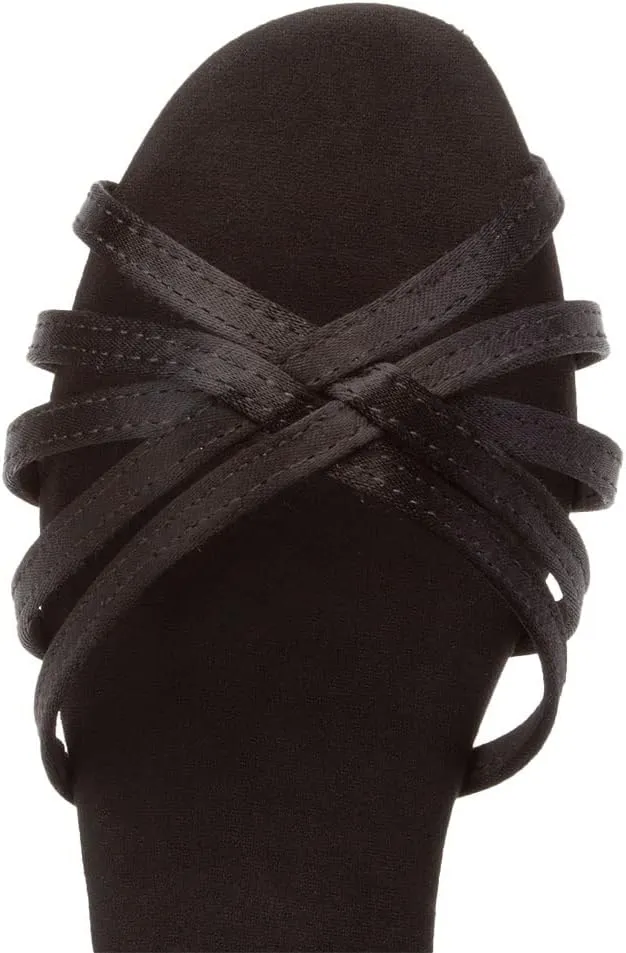 JUODVMP Women Latin Dance Shoes Satin Ballroom Performance Salsa Tango Practice Dance Shoes Model 1217