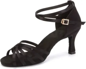 JUODVMP Women Latin Dance Shoes Satin Ballroom Performance Salsa Tango Practice Dance Shoes Model 1217