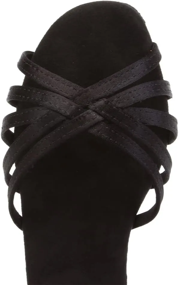 JUODVMP Women Latin Dance Shoes Satin Ballroom Performance Salsa Tango Practice Dance Shoes Model 1217