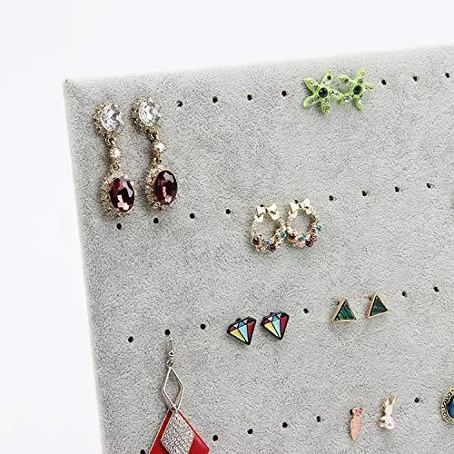 L-Shape Velvet Jewelry Frame Tray Earrings Board Display Counter Rack Organizer