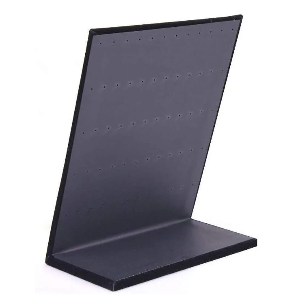 L-Shape Velvet Jewelry Frame Tray Earrings Board Display Counter Rack Organizer
