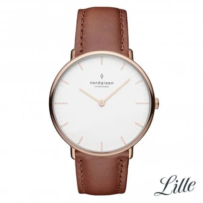 Ladies Native Leather Rose Gold 32mm Watch NR32RGLEBRXX