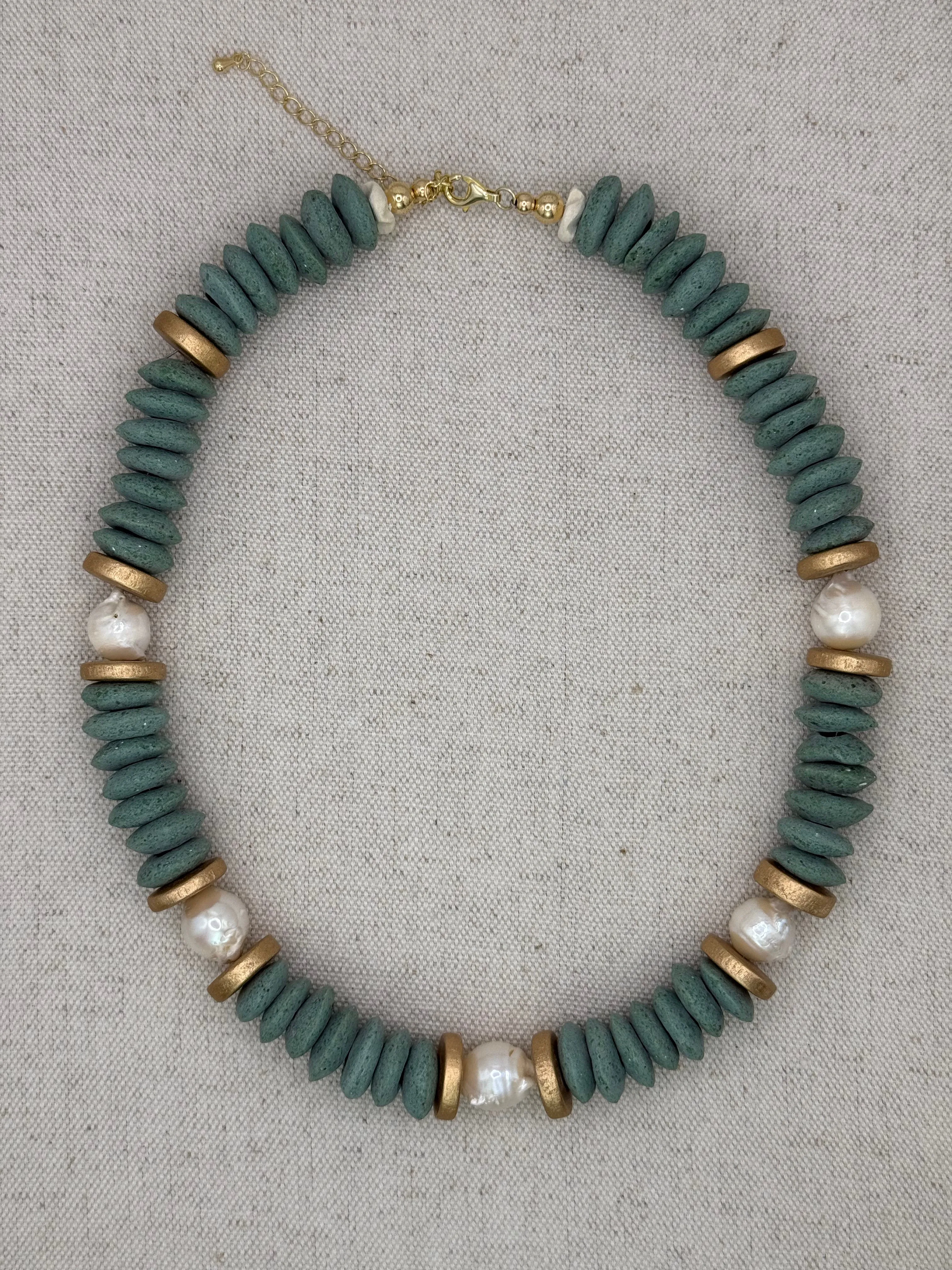 Lagos Collar Necklace - Lagoon