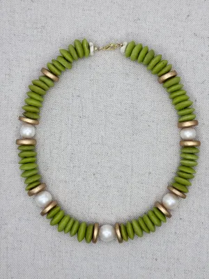 Lagos Collar Necklace - Pistachio