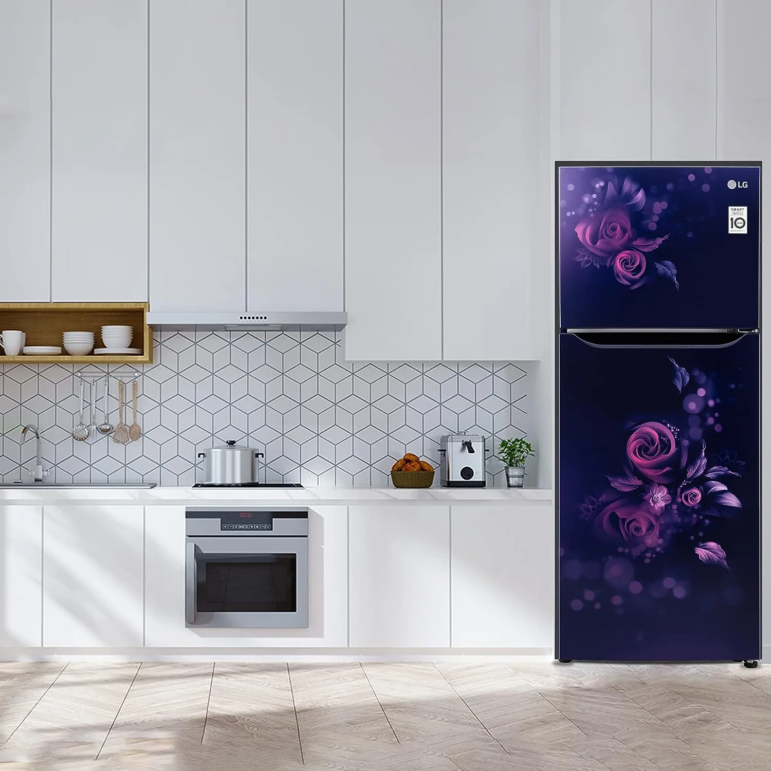 LG GL-N292BBEY 242 L 2 Star Smart Inverter Frost-Free Double Door Refrigerator ( Blue Euphoria, Smart Connect)