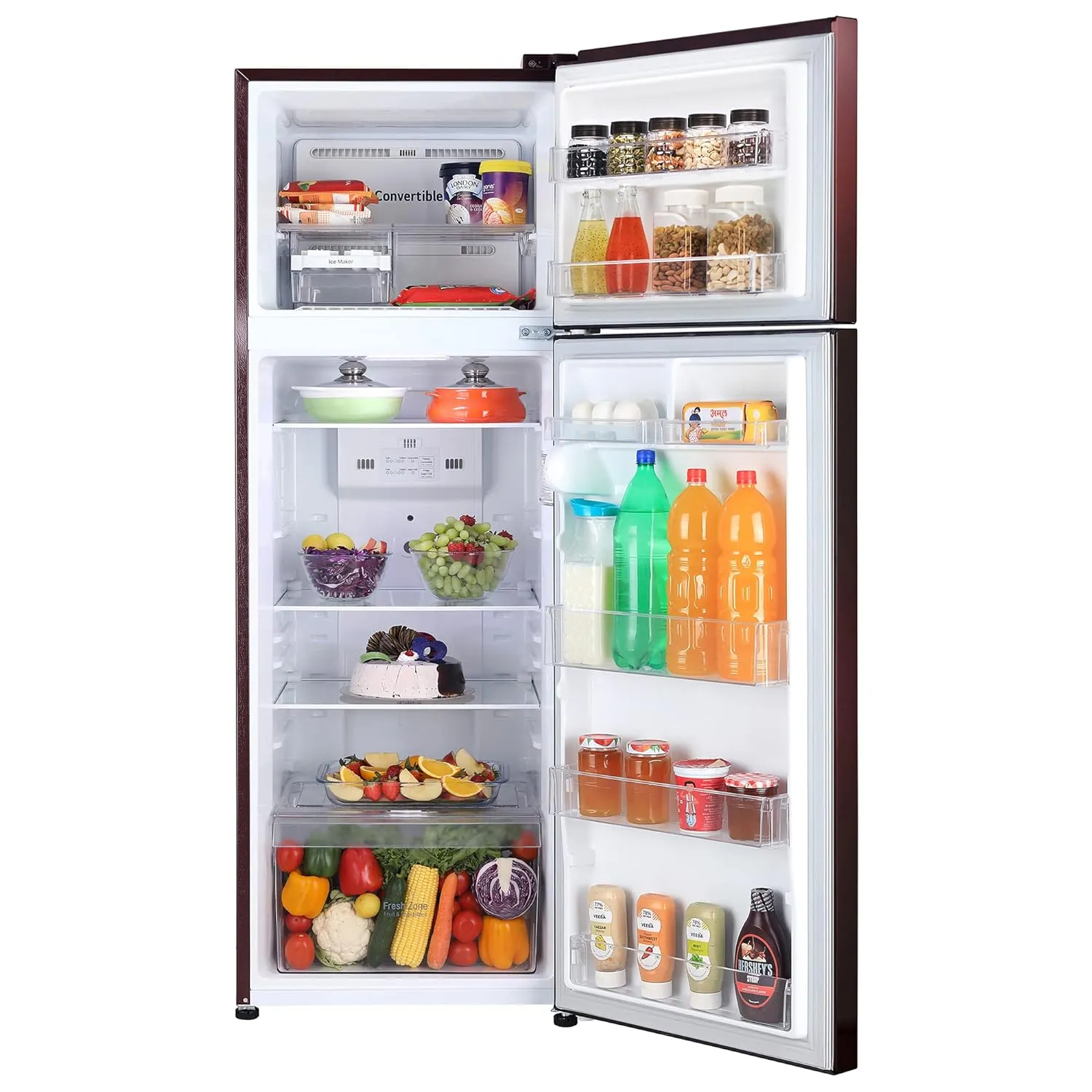 LG GL-N292BSEY 242 L 2 Star Smart Inverter Frost-Free Double Door Refrigerator Appliance (Scarlet Euphoria, Smart Connect)