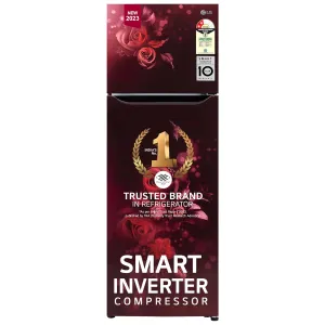 LG GL-N292BSEY 242 L 2 Star Smart Inverter Frost-Free Double Door Refrigerator Appliance (Scarlet Euphoria, Smart Connect)
