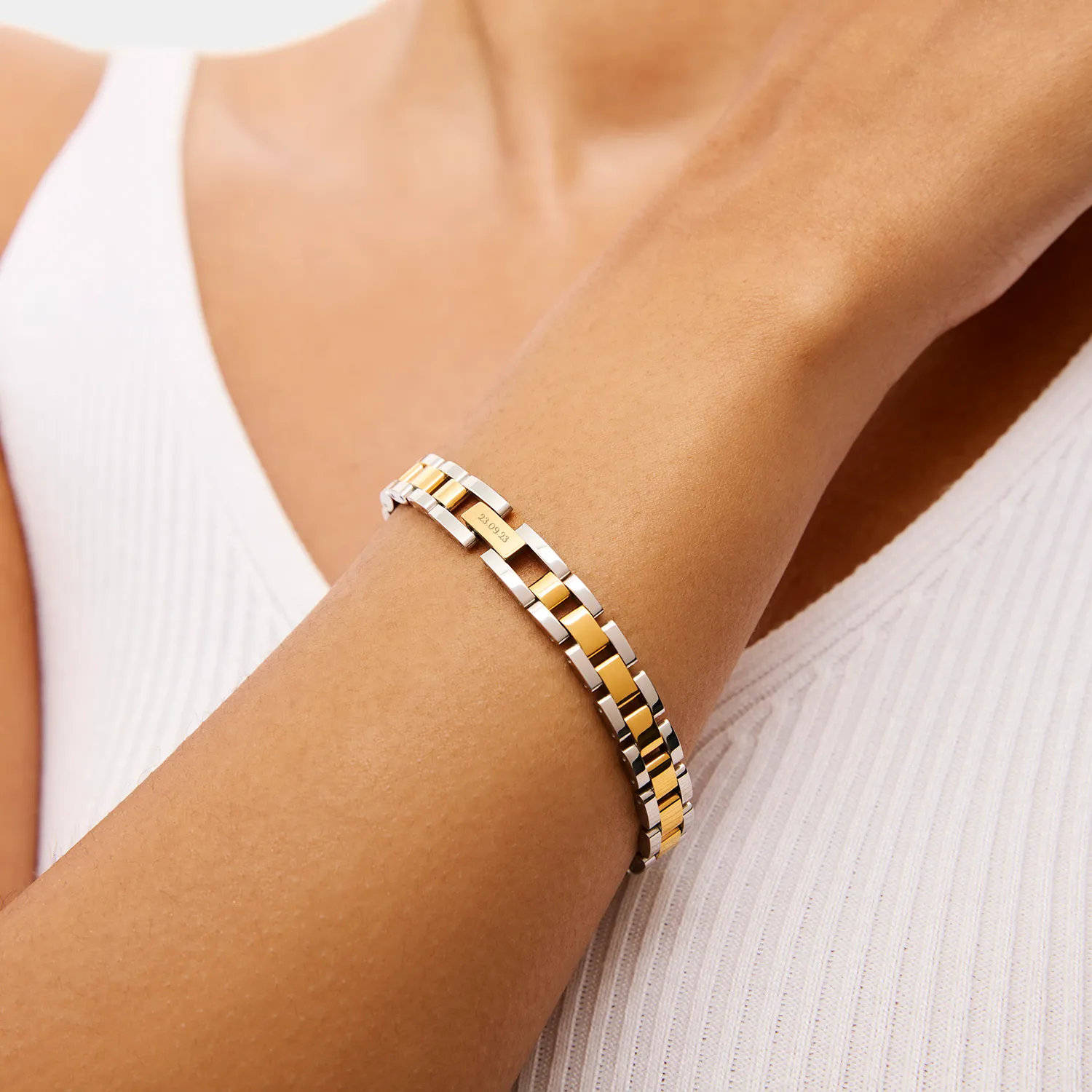 Link Watch Strap Bracelet (Gold/Silver)