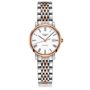 LONGINES Elegant Automatic Steel & Rose Gold Ladies Watch L43105117